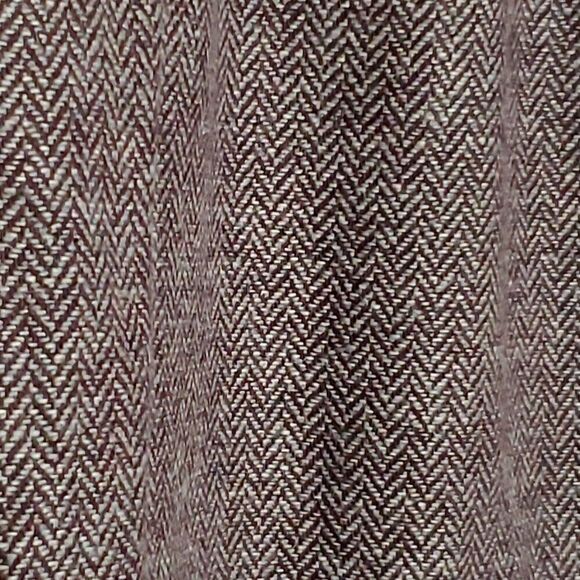 Vtg Wool Herringbone Midi Straight Skirt 8 READ Pleated Waist Wine Purple - Picture 3 of 4